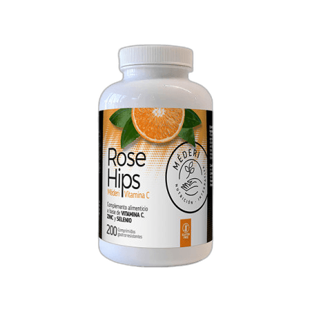 Imagen 2 de ROSE HIPS VITAMINA C MEDERI 200 COMPRIMIDOS