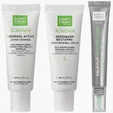 Imagen de MARTIDERM PACK ACNIOVER CREMIGEL + RENOVADOR NOCTURNO + SHOTS SALICILICO