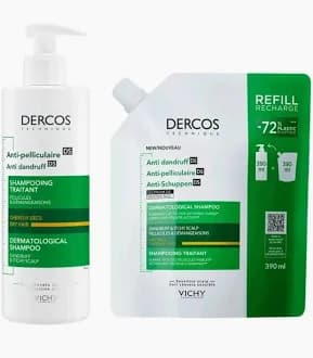 Imagen de Vichy Dercos Champú Anticaspa Seca 390 Ml + Recarga 390 Ml Pack