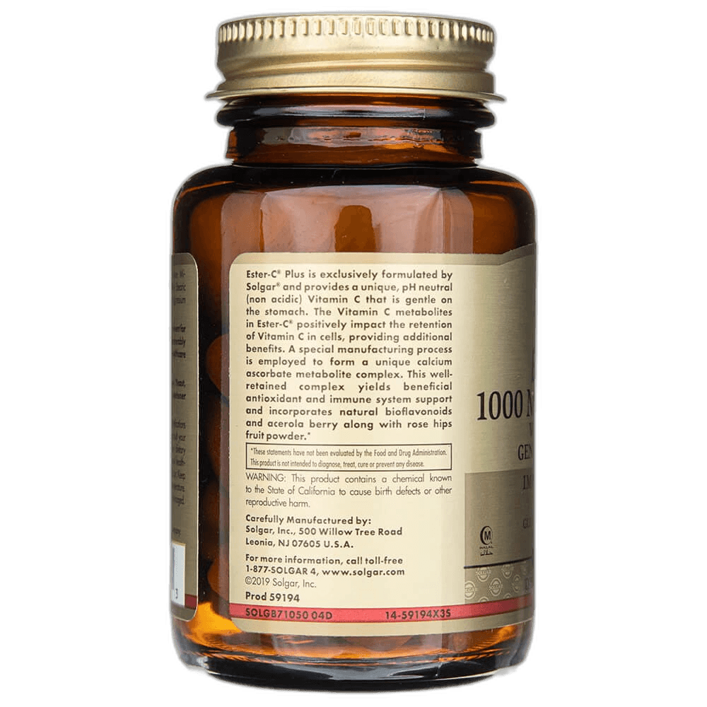 Imagen 2 de SOLGAR ESTER C 1000 MG 30 TABLETAS
