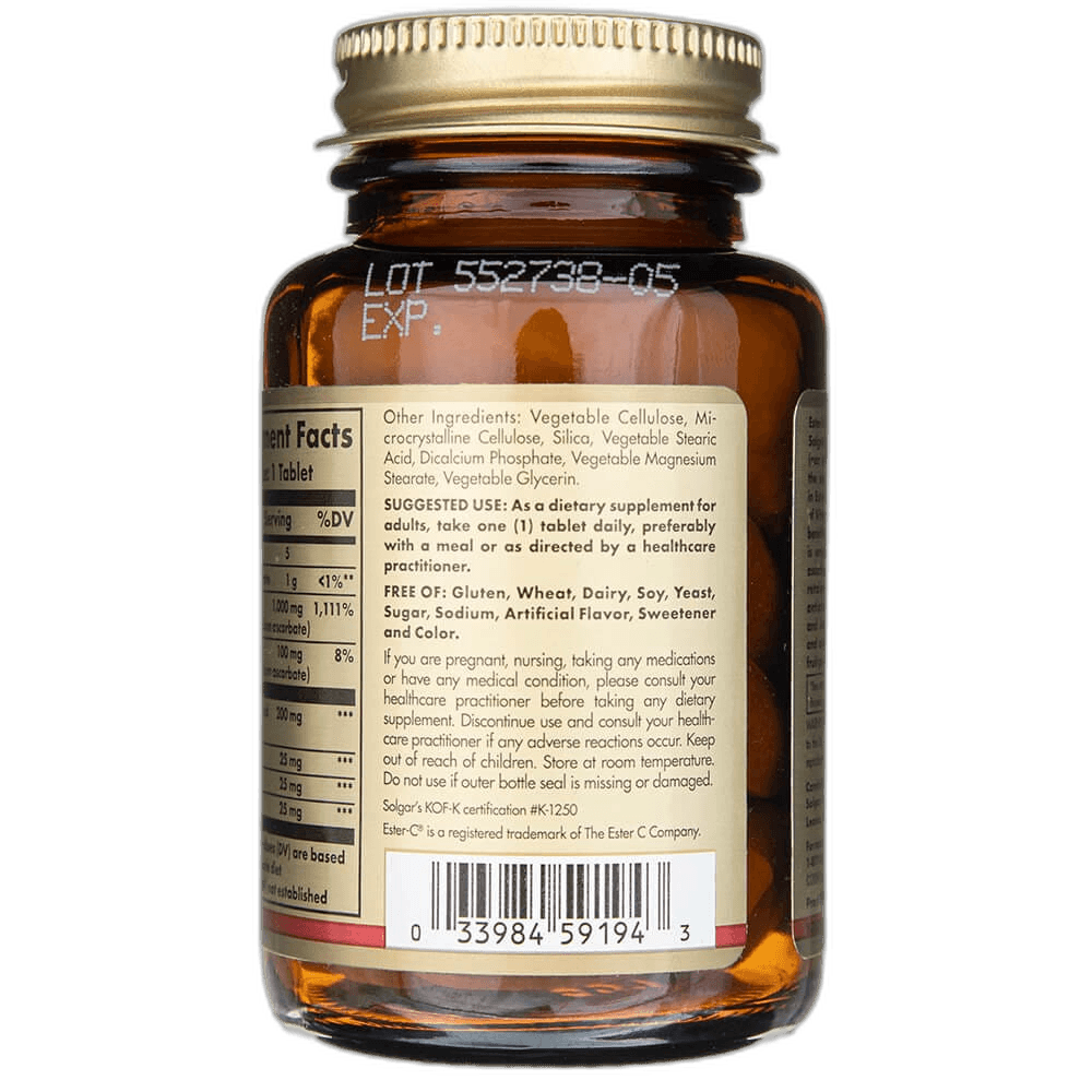 Imagen 3 de SOLGAR ESTER C 1000 MG 30 TABLETAS