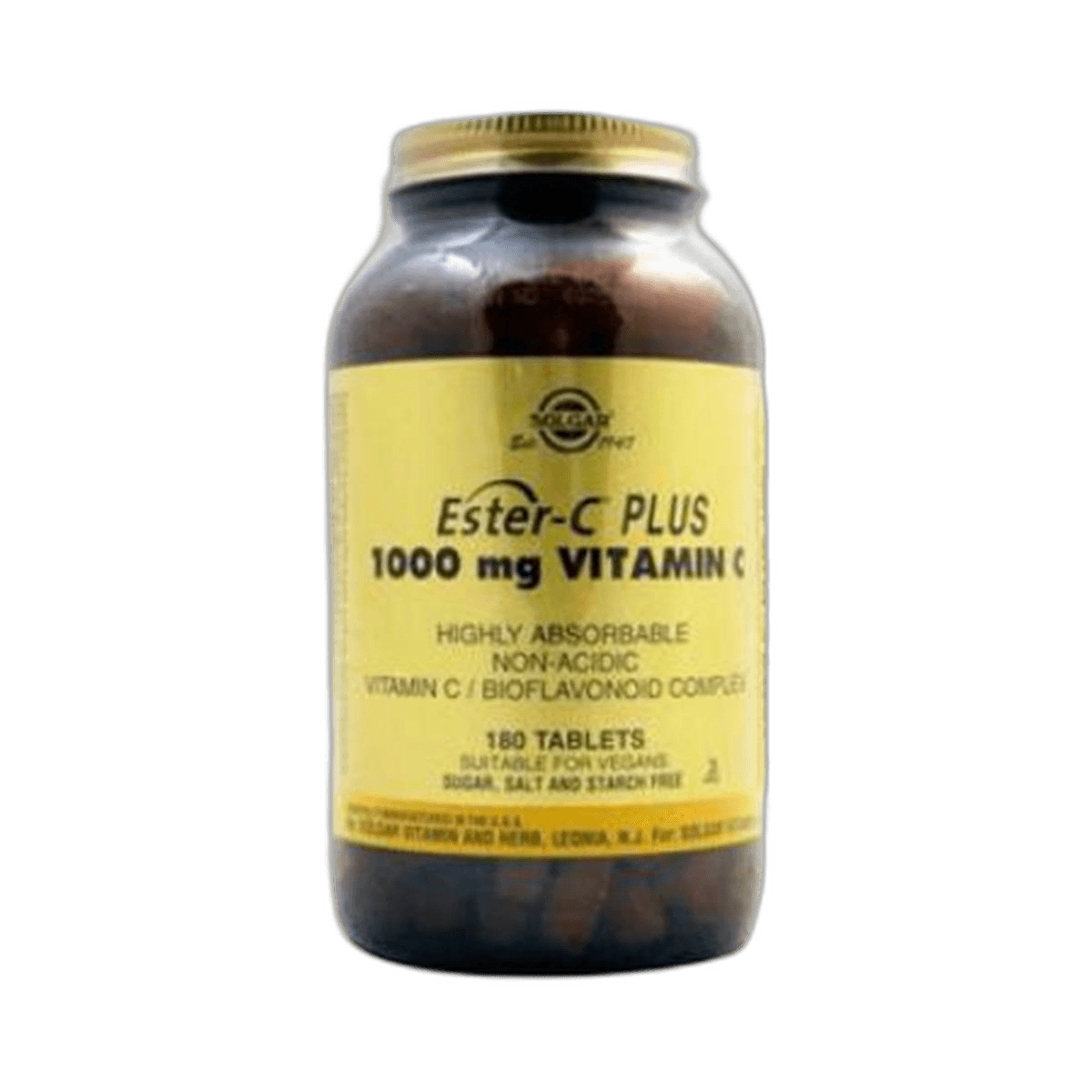 Imagen de SOLGAR ESTER C PLUS 1000 MG 180 TABLETAS