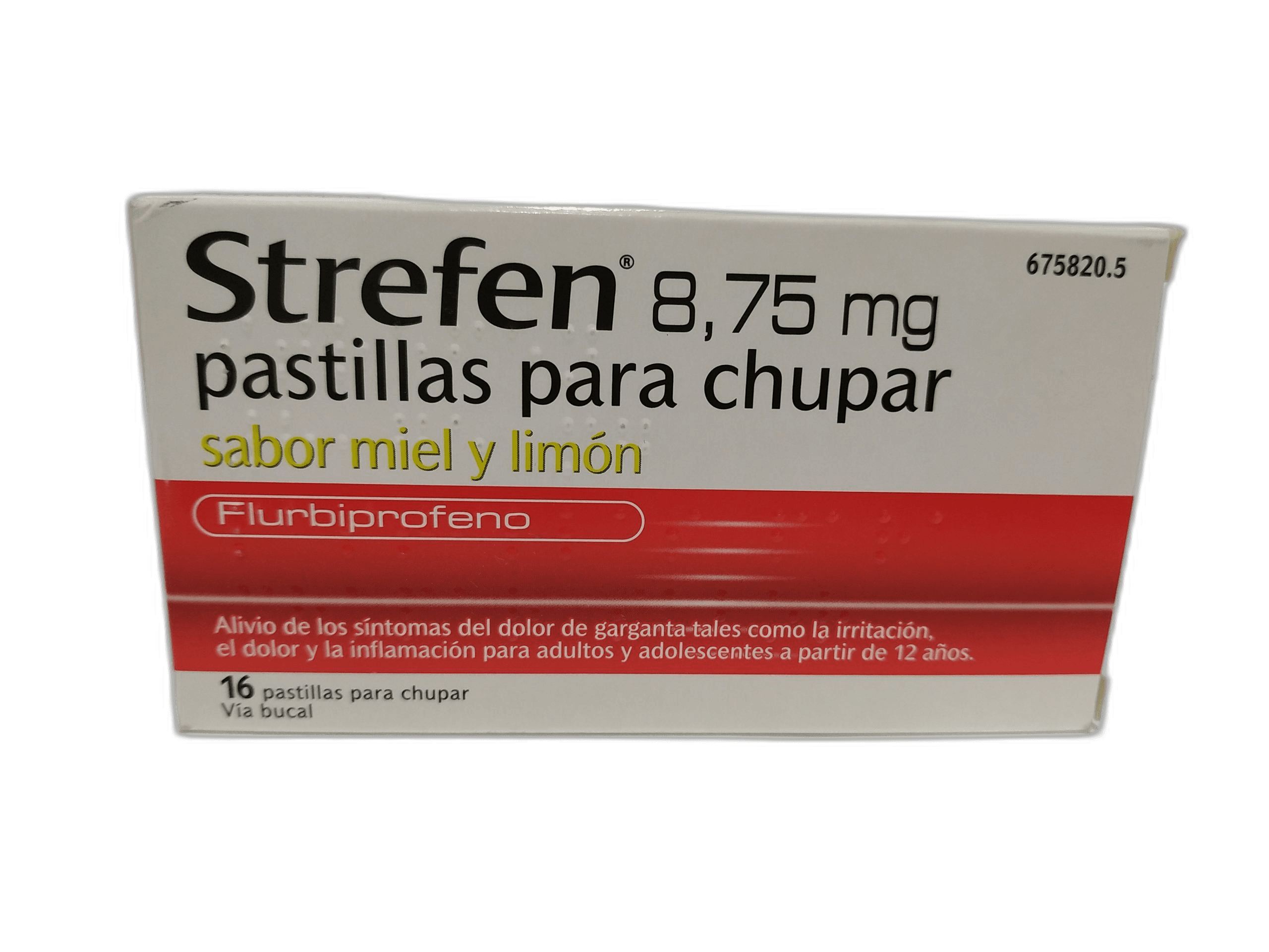 Imagen de STREFEN 8,75 mg 16 PASTILLAS PARA CHUPAR (SABOR MIEL Y LIMON)