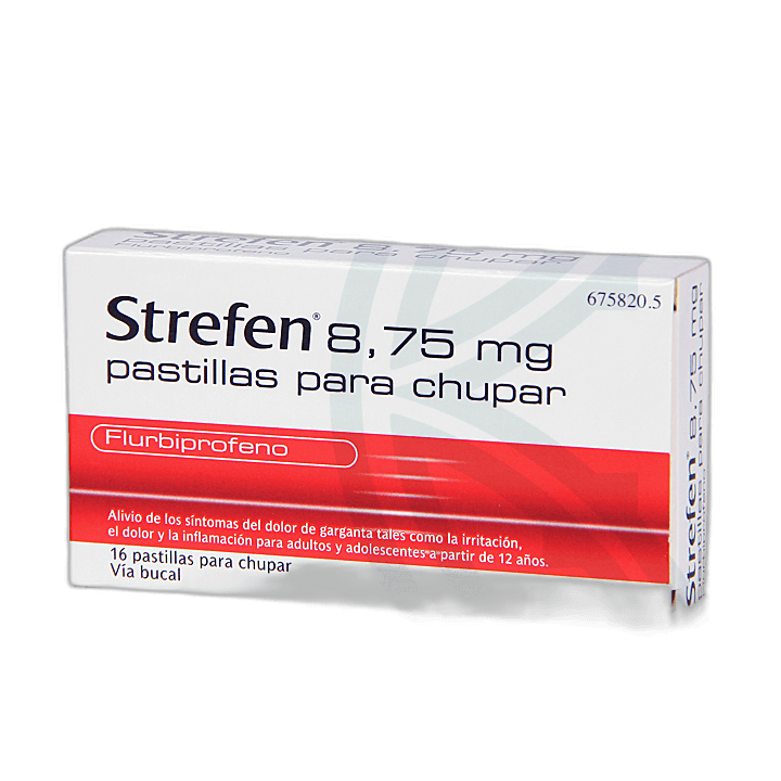 Imagen 2 de STREFEN 8,75 mg 16 PASTILLAS PARA CHUPAR (SABOR MIEL Y LIMON)