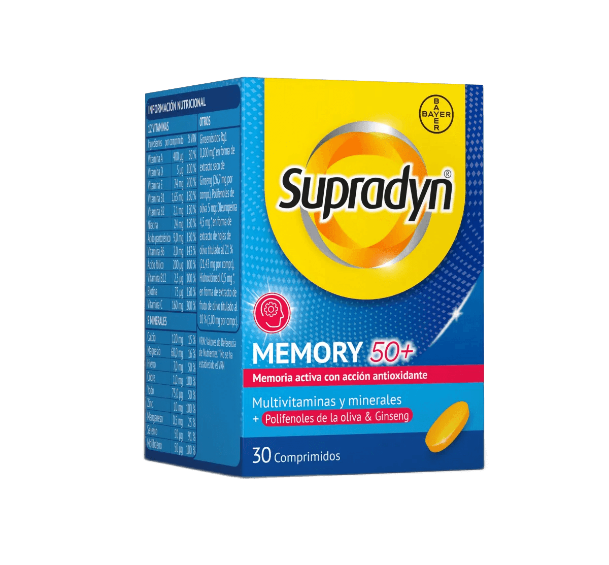 Imagen 2 de SUPRADYN MEMORIA 50+ 30 COMPRIMIDOS