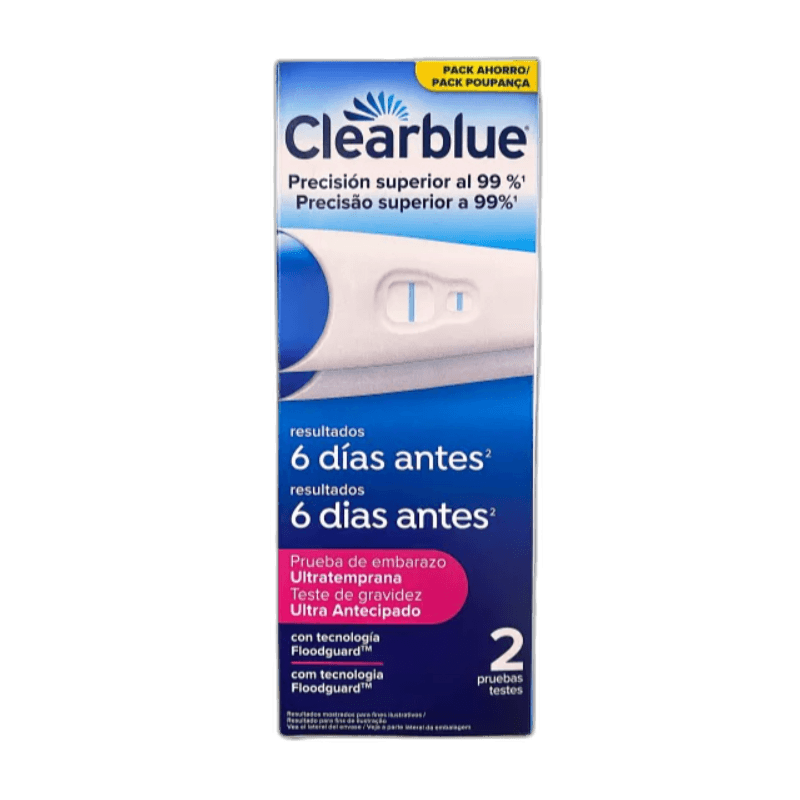 Imagen de TEST DE EMBARAZO ULTRATEMPRANA CLEARBLUE 2 UNIDADES