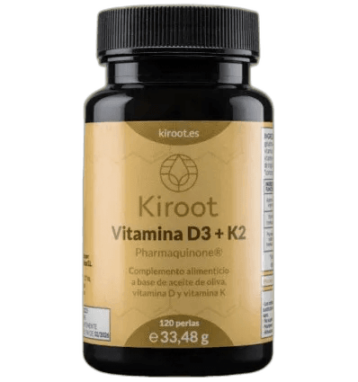 Imagen 2 de VITAMINA D3 + K2 KIROOT 120 PERLAS